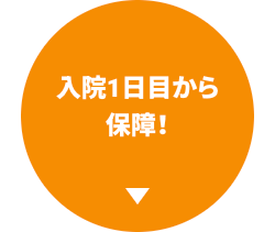入院1日目から
保障!