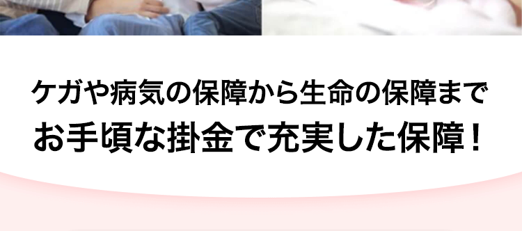 【CO・OP共済ニュース】
家族みんなの
CO・OP共済
ケガや病気の保障から生命の保障まで
お手頃な掛金で充実した保障!